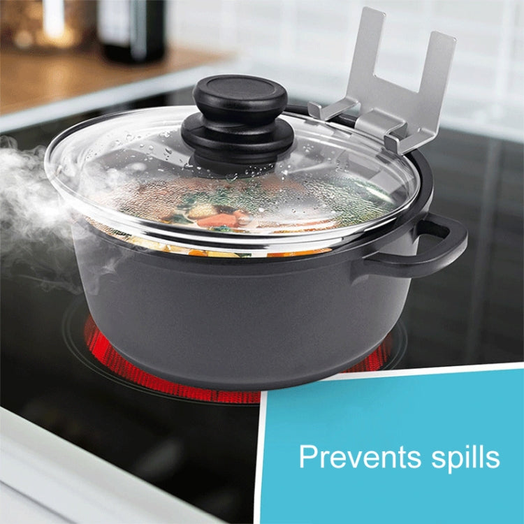 Household Stainless Steel Pot Lid Keeper With Silicone Gasket Kitchen Lid Holder - FS-24140