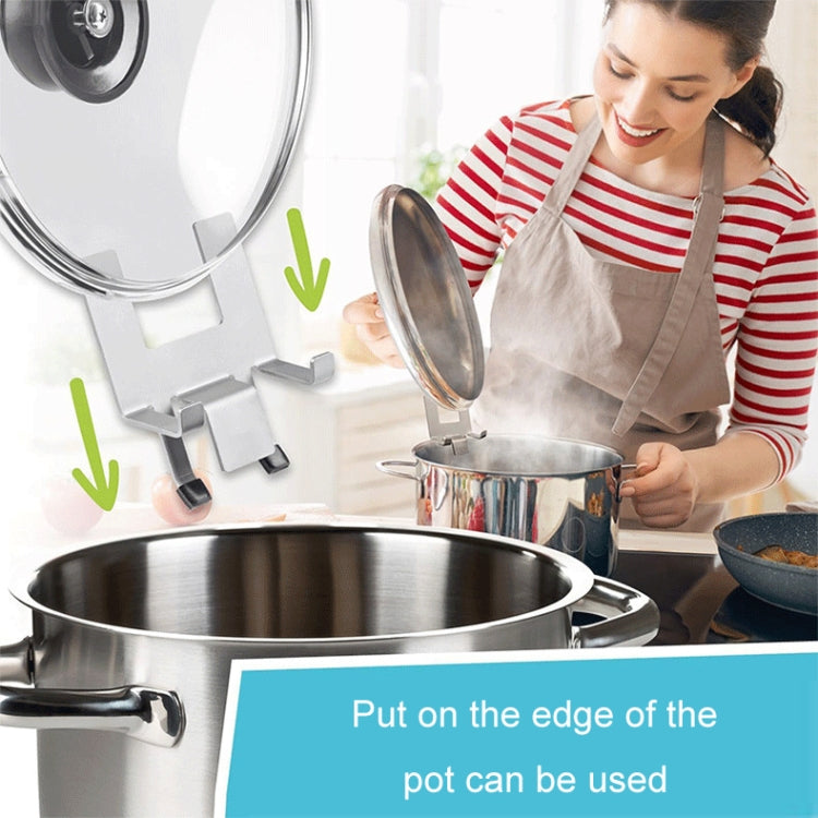 Household Stainless Steel Pot Lid Keeper With Silicone Gasket Kitchen Lid Holder - FS-24140