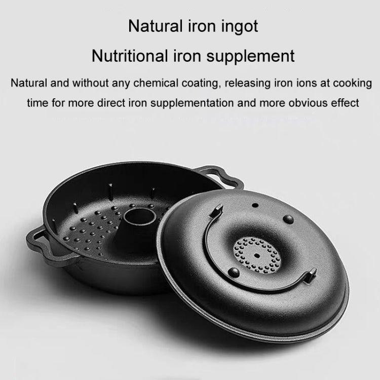28cm Cast Iron Sukiyaki Pot Roast Sweet Potato Pot Round Barbecue Grill Pan With Lid Turkey Roasting Pan