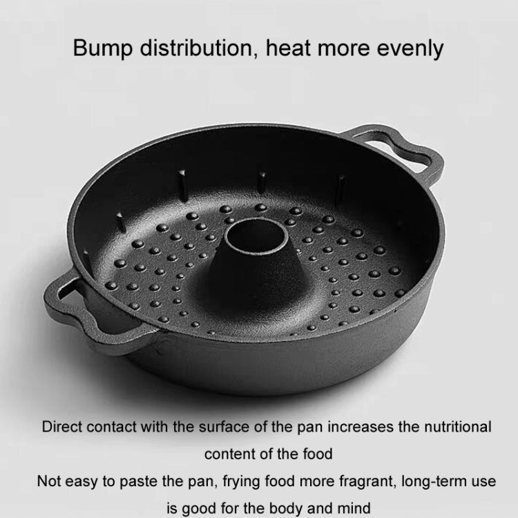 22cm Cast Iron Sukiyaki Pot Roast Sweet Potato Pot Round Barbecue Grill Pan With Lid Turkey Roasting Pan