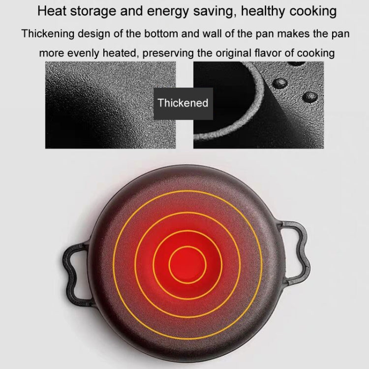25cm Cast Iron Sukiyaki Pot Roast Sweet Potato Pot Round Barbecue Grill Pan With Lid Turkey Roasting Pan