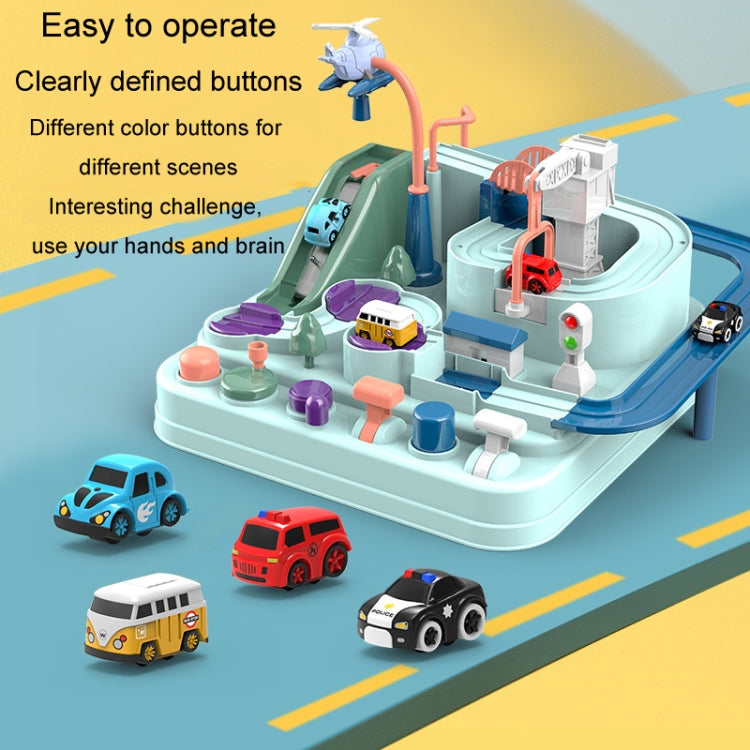 Car Adventure Toy Education Toy Train Engineering Vehicle Race Track Cars - Macaron