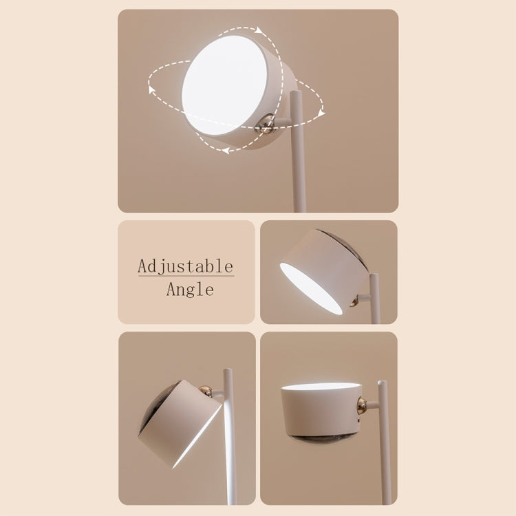 Multifunctional Magnetic LED Smart Projection Desk Lamp with Wireless Charging Function - White