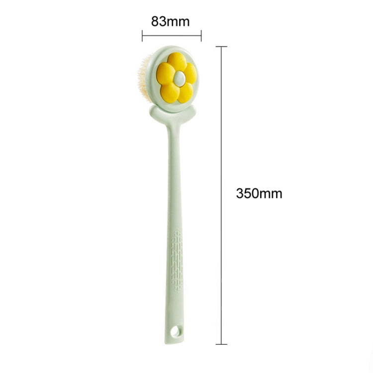 Household Bathroom Long Handle Soft Bristle Flower Shower Brush