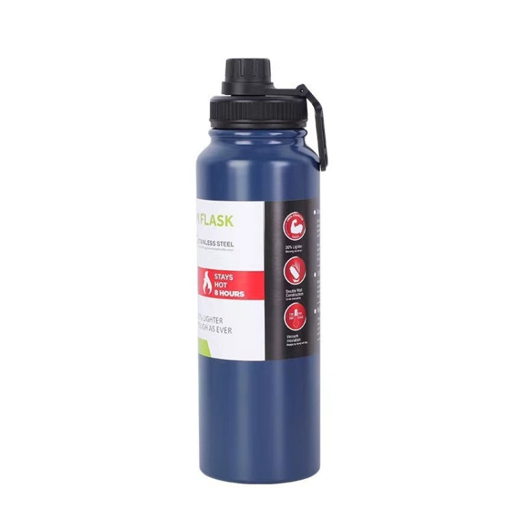 304 Stainless Steel Insulated Water Cup Handheld Large Capacity Outdoor Sports Kettle Vacuum Water Bottle, Capacity: 1000ml