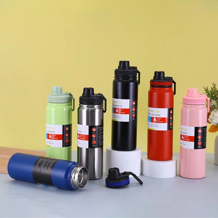 304 Stainless Steel Insulated Water Cup Handheld Large Capacity Outdoor Sports Kettle Vacuum Water Bottle, Capacity: 800ml