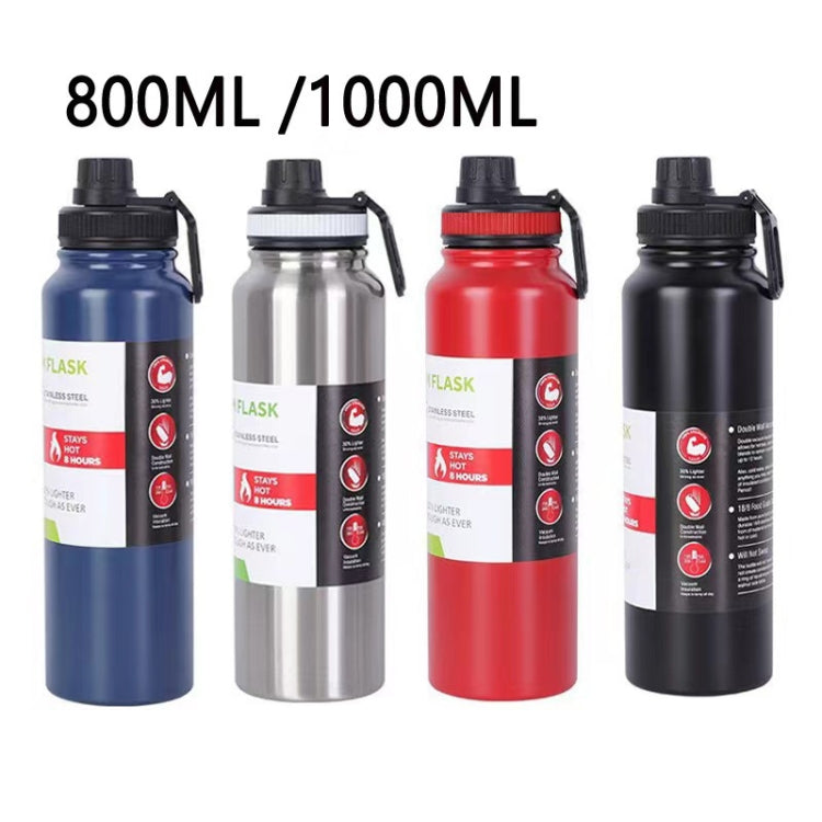 304 Stainless Steel Insulated Water Cup Handheld Large Capacity Outdoor Sports Kettle Vacuum Water Bottle, Capacity: 1000ml