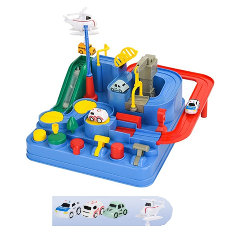 Car Breakthrough Adventure Small Train Track Children Toys Gift, Style: Medium With 3 Car