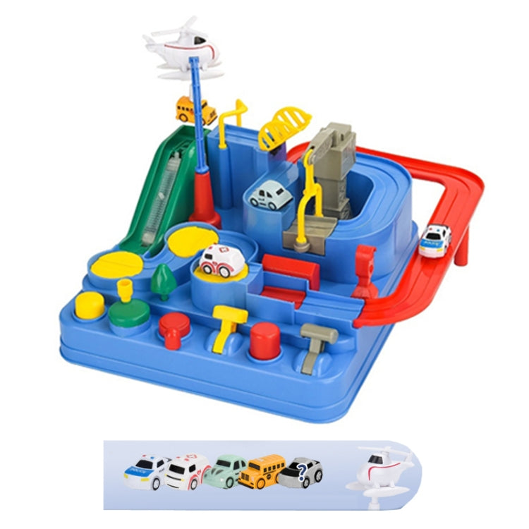 Car Breakthrough Adventure Small Train Track Children Toys Gift, Style: Medium With 5 Car