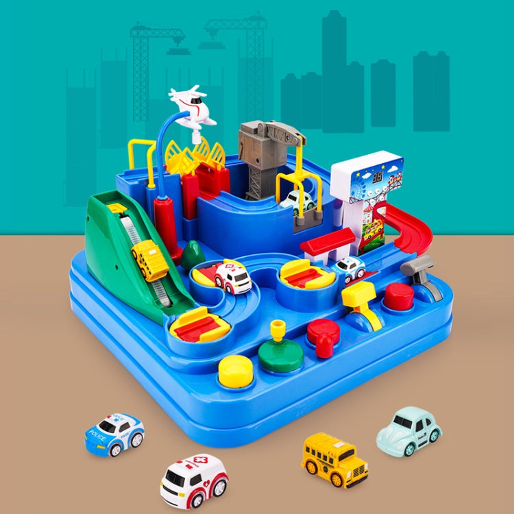 Car Breakthrough Adventure Small Train Track Children Toys Gift, Style: Small With 5 Car