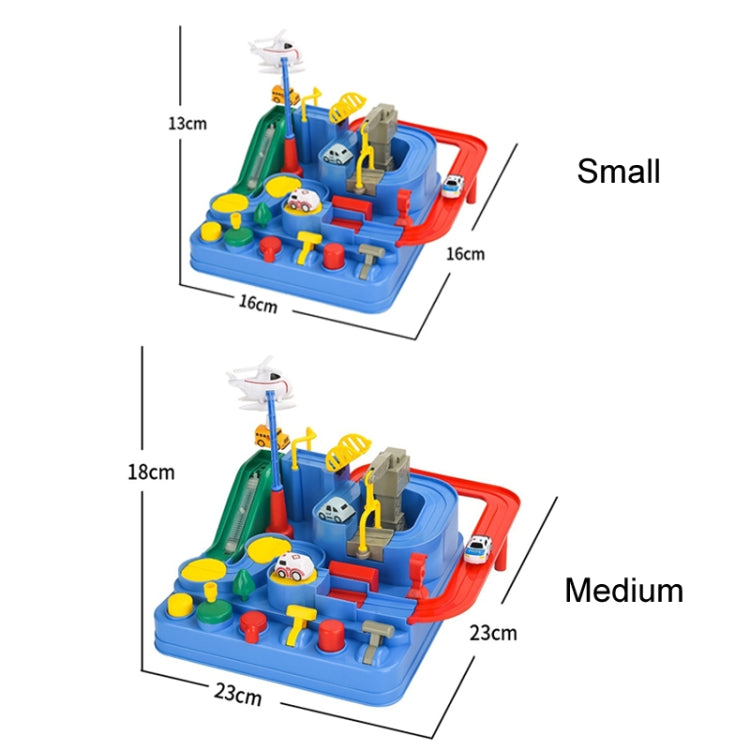 Car Breakthrough Adventure Small Train Track Children Toys Gift, Style: Small With 2 Car