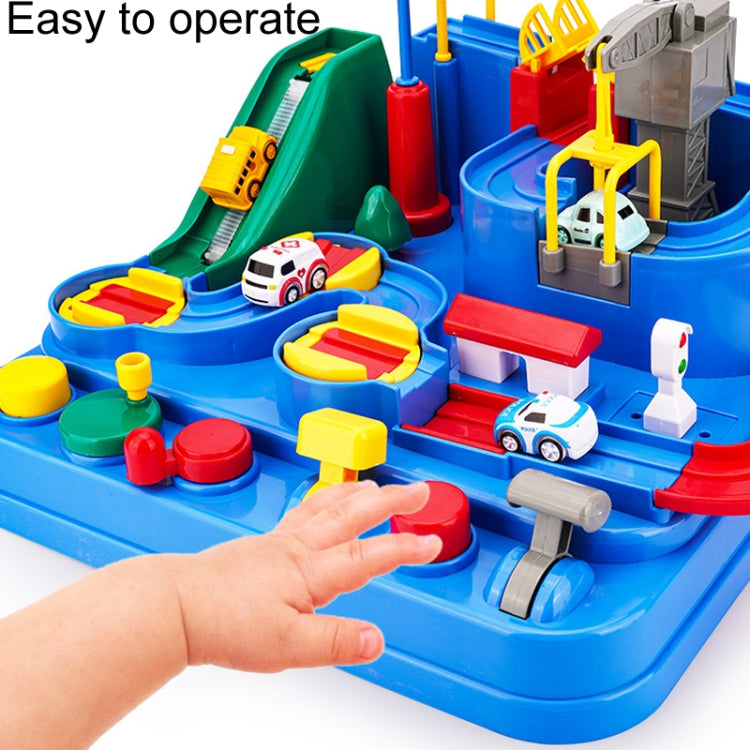 Car Breakthrough Adventure Small Train Track Children Toys Gift, Style: Medium With 5 Car