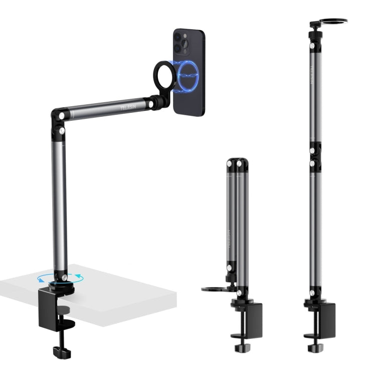 TELESIN P3-DS-02 Phone Video Live Streaming Magsafe Magnetic Mount - Clamping