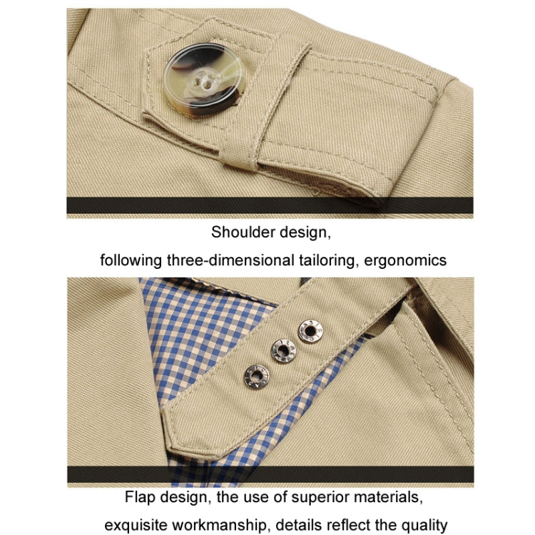 Autumn Men Mid-length Casual Windbreaker Jacket, Size: XXXL