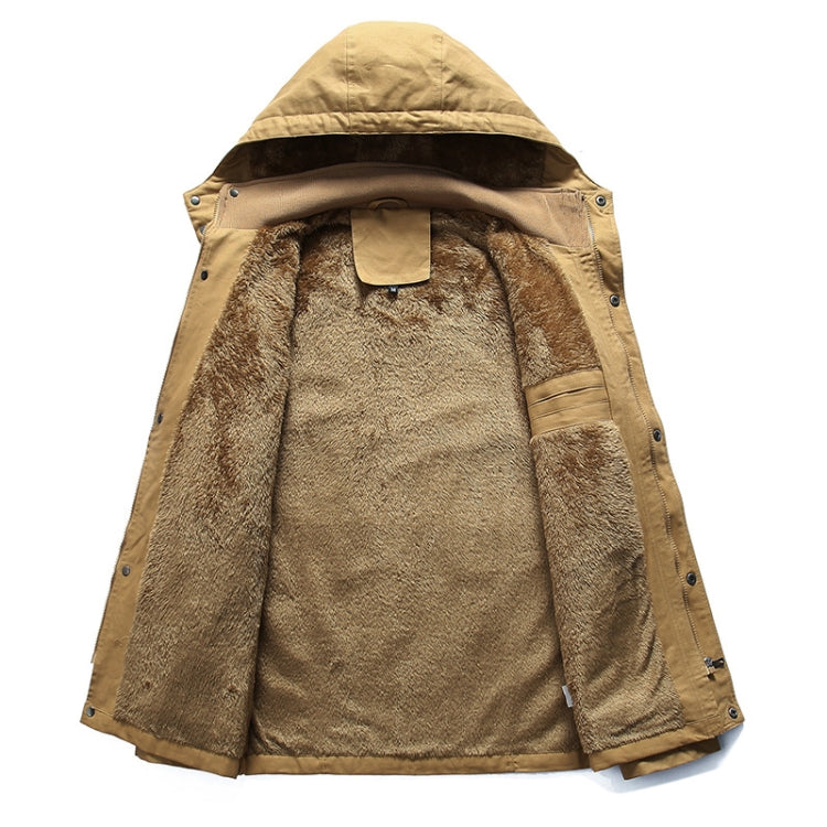 Casual Belt Zipper Thickened Side Seam Pocket Windbreaker, Size: XL