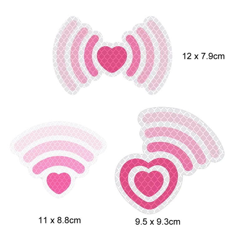 3pcs / Set Vehicle Electronic Car Cover Scratches Night Collision Decorative Signal Reflective Warning Stickers