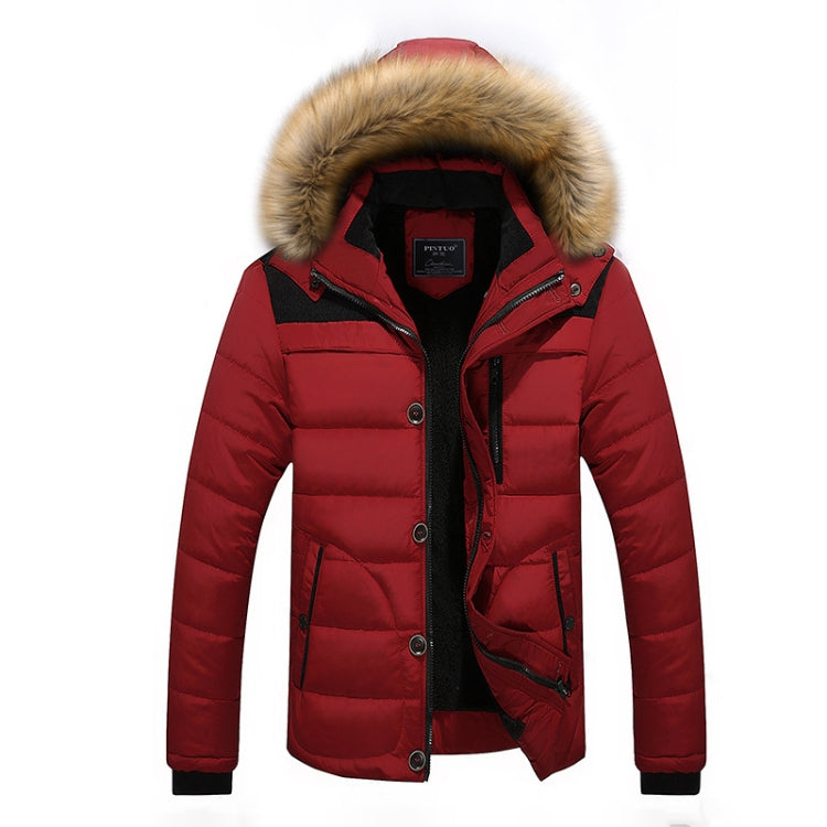 Winter Men Thick Slim Down Jackets Coats, Size: XXXL
