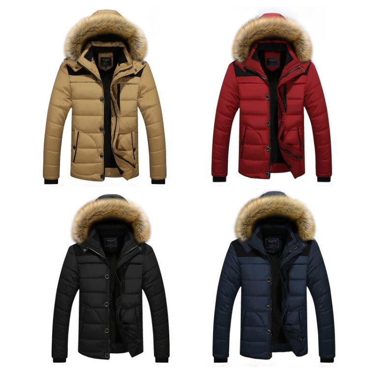 Winter Men Thick Slim Down Jackets Coats, Size: L