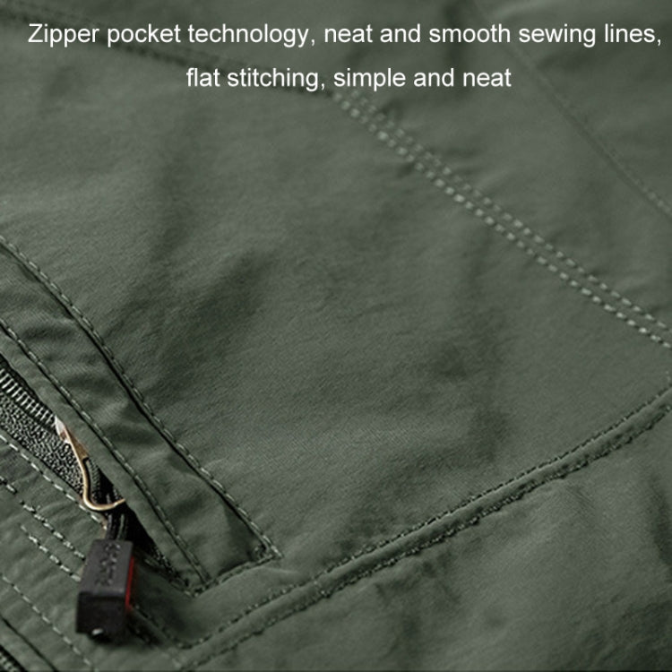 Men Casual Youth Full Zip Hooded Rainproof Jacket, Size: M