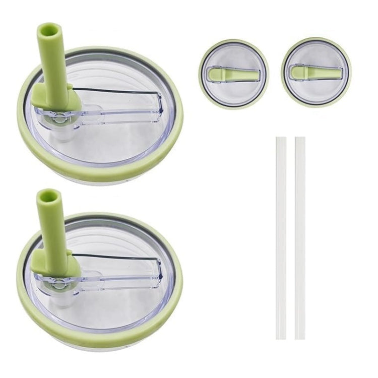 For Stanley 40oz Adventure Quencher Transparent Straw Lid Replacement Parts, Spec: 4pcs /Set Green