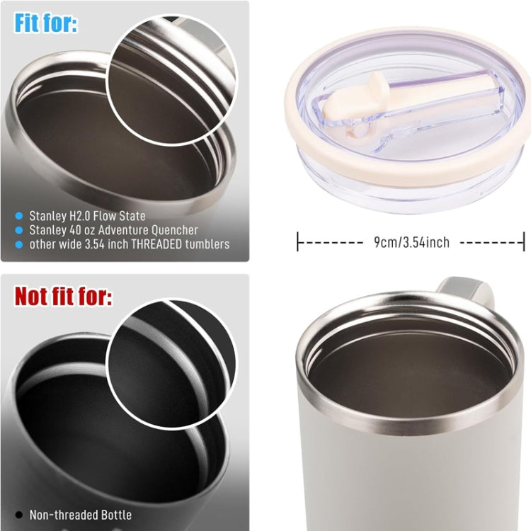 For Stanley 40oz Adventure Quencher Transparent Straw Lid Replacement Parts, Spec: Green