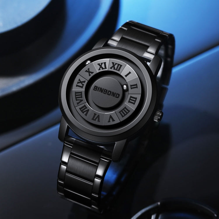 BINBOND B234 30m Waterproof Magnetic Suspension Watch, Color: Full Gold-Gold