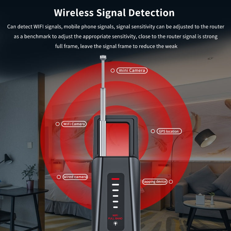 Hidden Camera Detector GPS Tracker Detector 5 Levels Sensitivity Adjustable