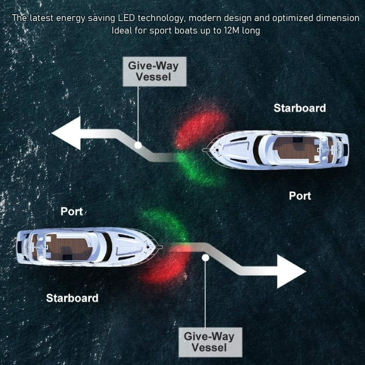 Marine Navigation Warning Light Signal LED Yacht Light, Color: White Shell Red