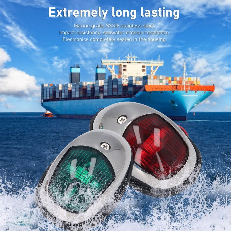 Marine Navigation Warning Light Signal LED Yacht Light, Color: Black Shell Red