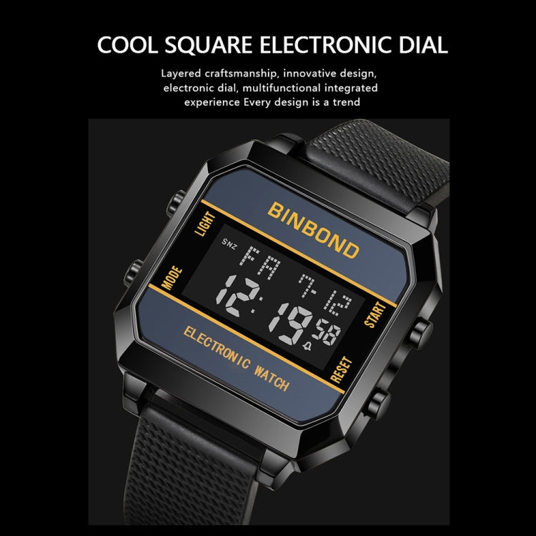 BINBOND D081 30m Waterproof Multifunctional Student Sports Electronic Watch
