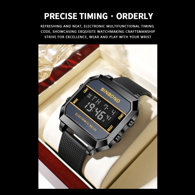 BINBOND D081 30m Waterproof Multifunctional Student Sports Electronic Watch