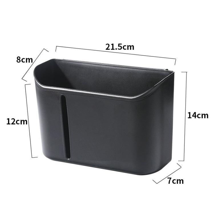 Multifunctional Car Seat Back Storage Box Rear Seat Tissue and Beverage Rack - Black