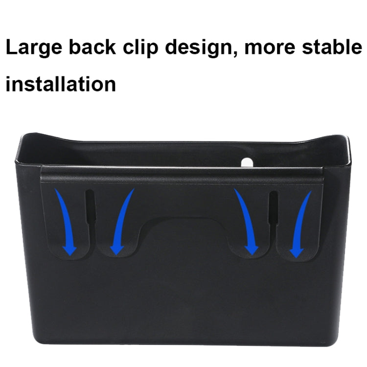 Multifunctional Car Seat Back Storage Box Rear Seat Tissue and Beverage Rack - Black