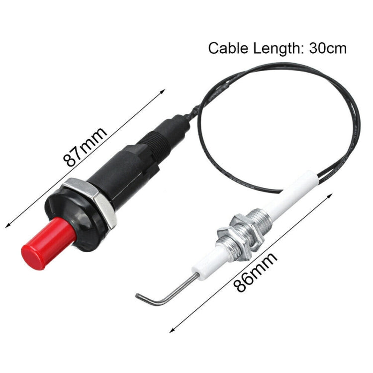 Gas Stove Push-type Ceramic Igniter Curved Needle Spark Plug - LFBI042