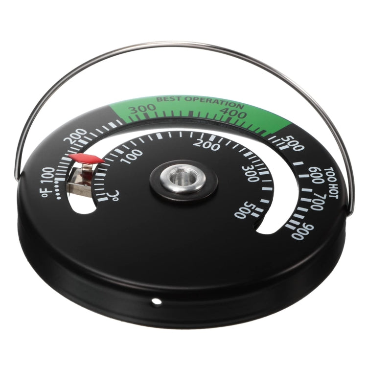 Magnetic Fireplace Thermometer Temperature Monitor - Black