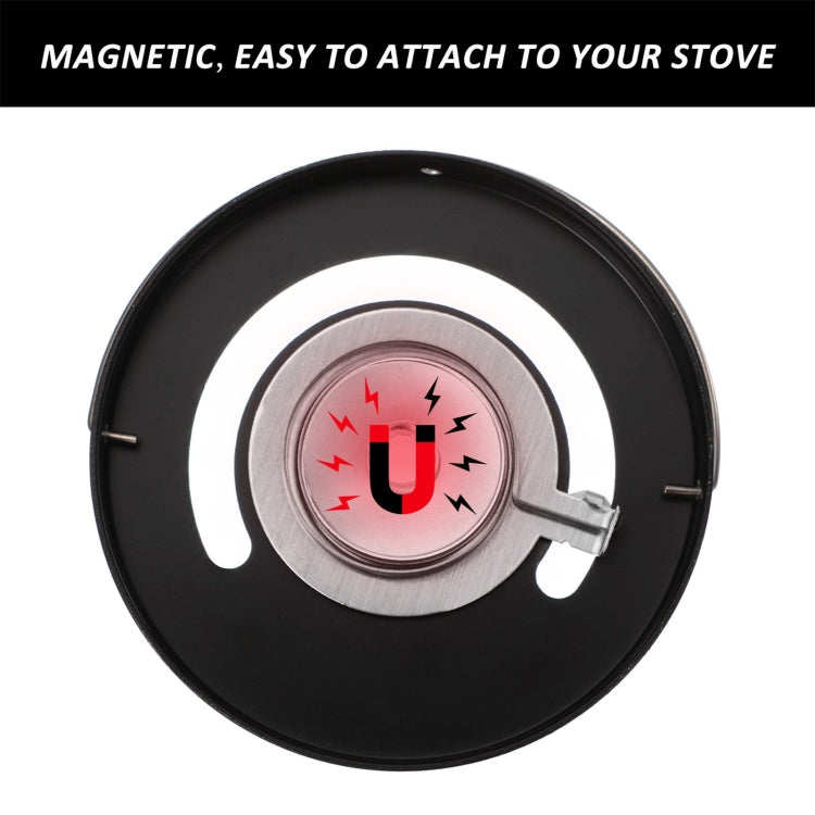 Magnetic Fireplace Thermometer Temperature Monitor - Black
