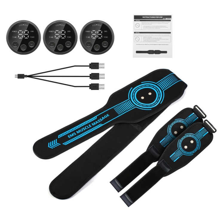 EMS Muscle Stimulator Home Fitness Training Slimming Body Shaper, Spec: Ab Band+ 2 Armbands