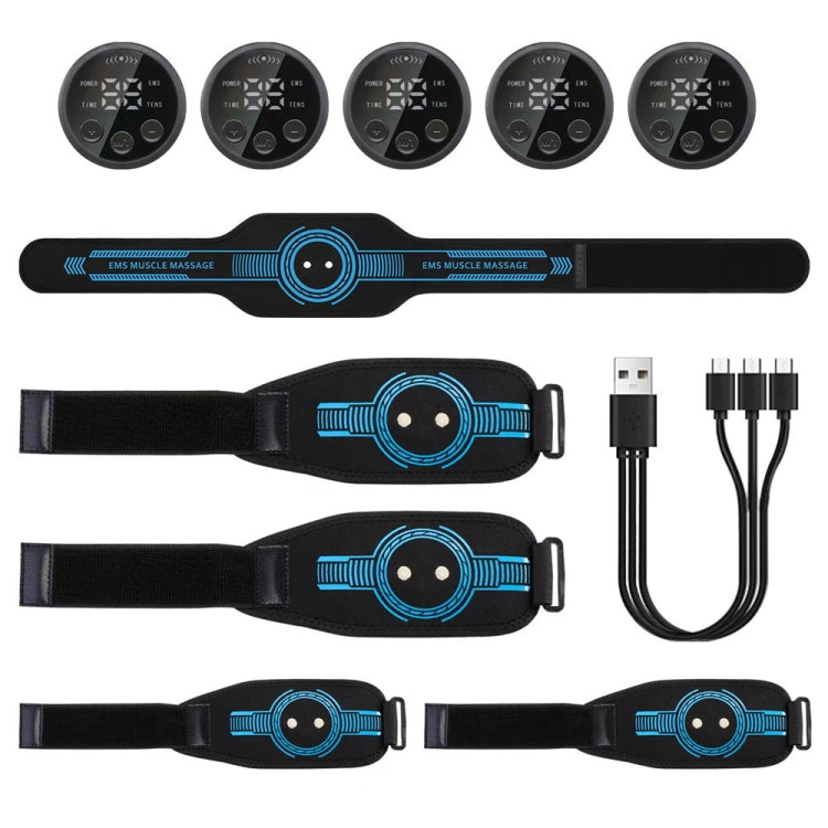 EMS Muscle Stimulator Home Fitness Training Slimming Body Shaper, Spec: Ab Band+2 Arm Bamds+2 Legbands