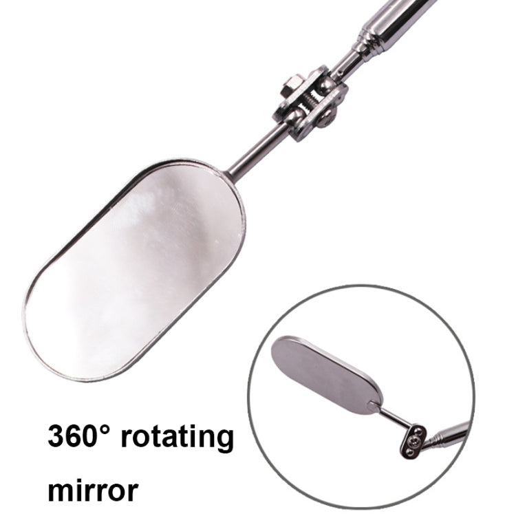 Car Universal Folding Telescopic Inspection Mirror Underbody Inspection Endoscope - Oval