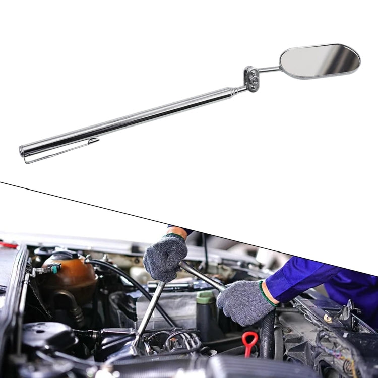 Car Universal Folding Telescopic Inspection Mirror Underbody Inspection Endoscope - Oval