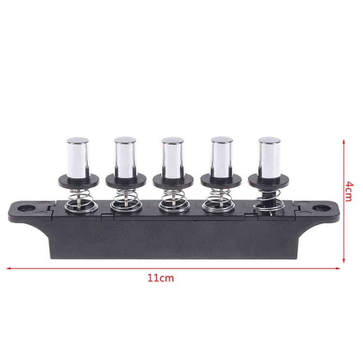 Five-position Plug-in Button Switch Range Hood Piano-key Switch - Silver