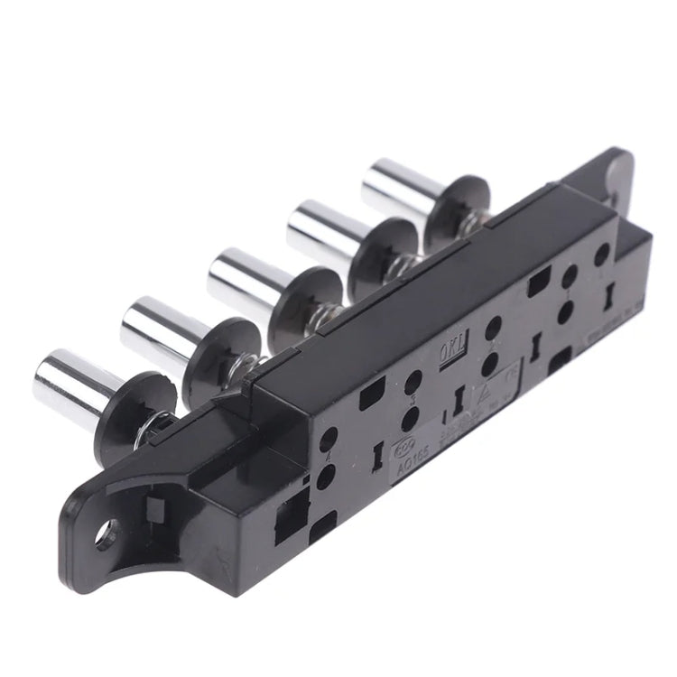 Five-position Plug-in Button Switch Range Hood Piano-key Switch - Silver