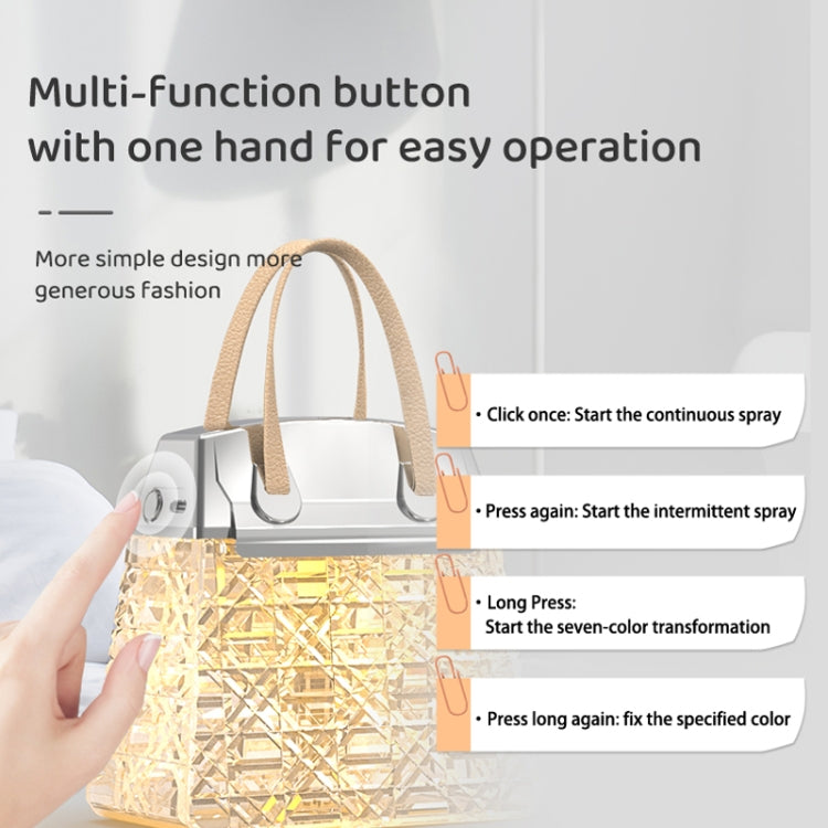 Desktop Small Crystal Bag Humidifier Aroma Ambient Lighting, Color: Blue Plug-in