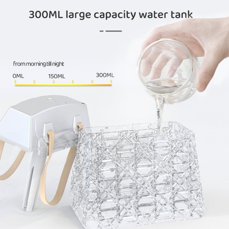 Desktop Small Crystal Bag Humidifier Aroma Ambient Lighting, Color: White Plug-in