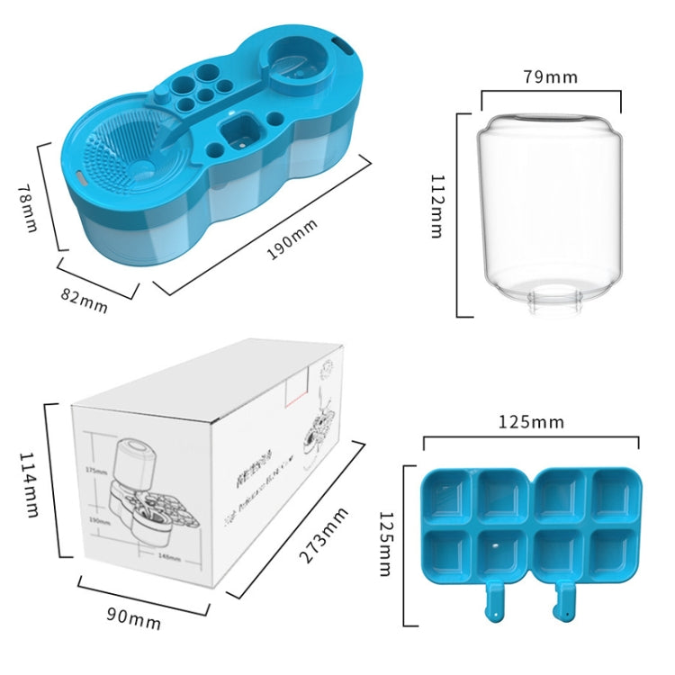 Painting Brush Washer with Drain Cleaner and Holder, 8 Palette Wells