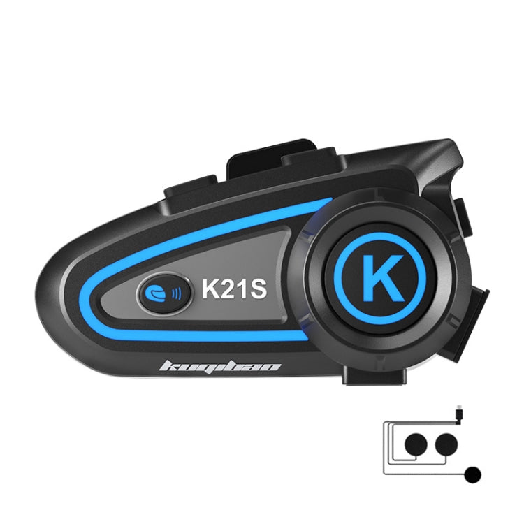 KUQIBAO K21S Motorcycle Riding Helmet Dual Intercom Bluetooth Headset With Lights