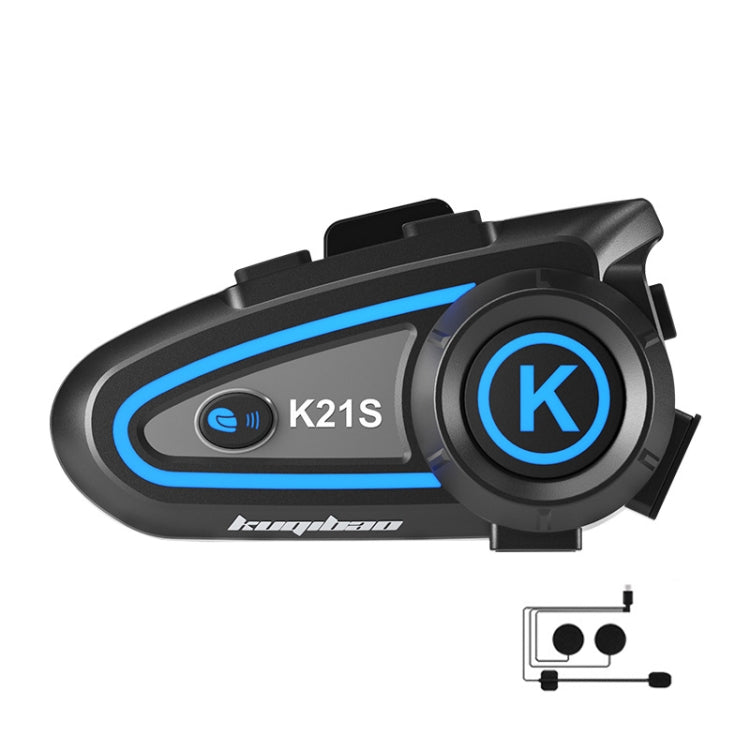 KUQIBAO K21S Motorcycle Riding Helmet Dual Intercom Bluetooth Headset With Lights