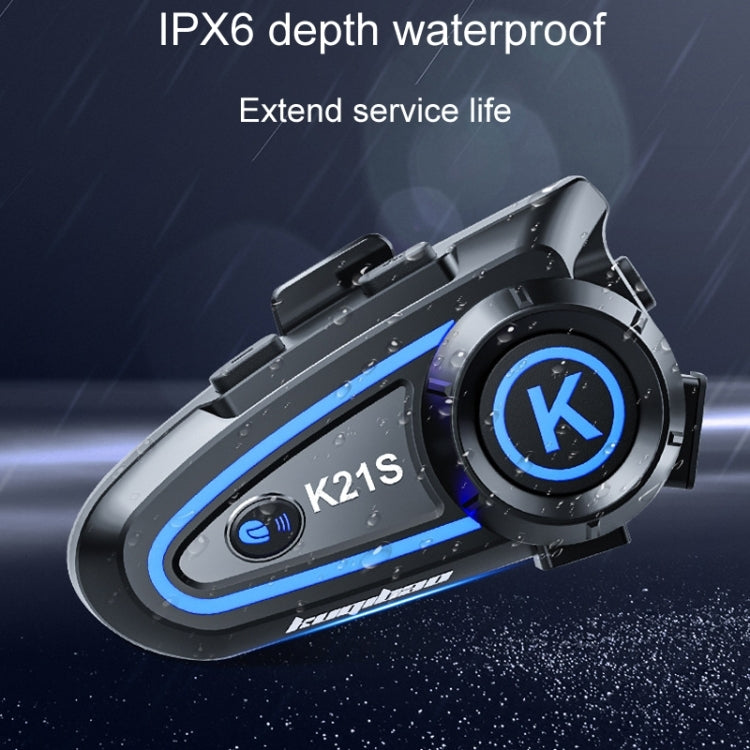 KUQIBAO K21S Motorcycle Riding Helmet Dual Intercom Bluetooth Headset With Lights