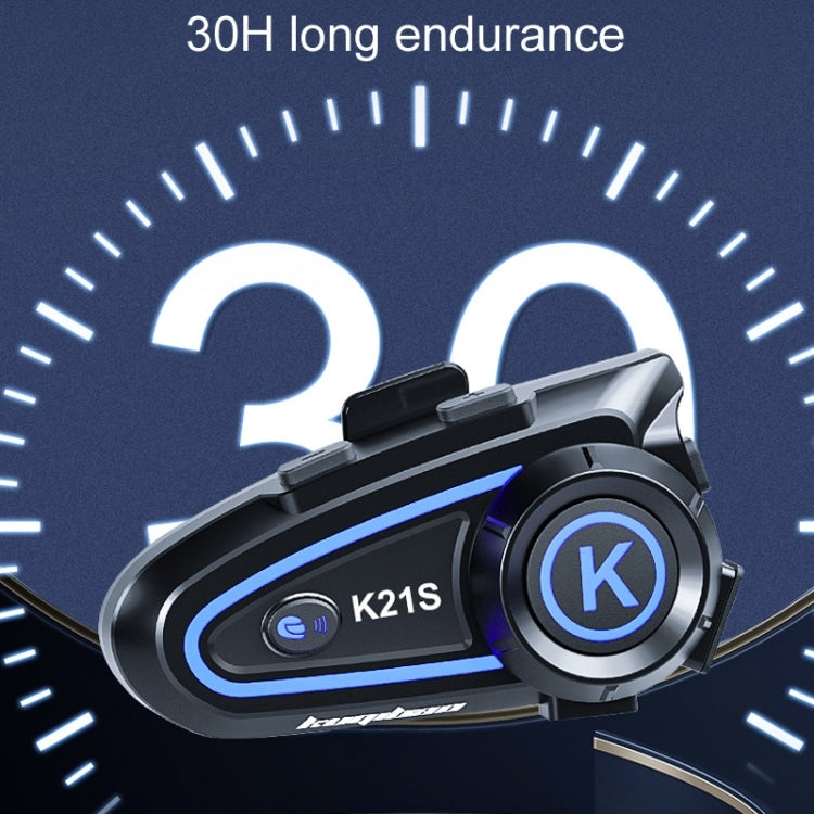 KUQIBAO K21S Motorcycle Riding Helmet Dual Intercom Bluetooth Headset With Lights