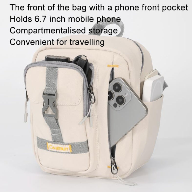 Cwatcun D155 Shoulder Casual Microslr Camera Storage Bag Lightweight Digital Photography Bag - Beige